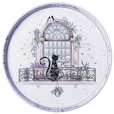Поднос Лавандовые коты 898-249 33*2,1 СМ 